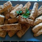 Palitos de Berinjela Empanados e Assados