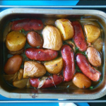 Receita de Batata com Linguiça no forno